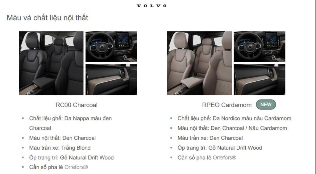 Nội thất xe XC60 Ultra