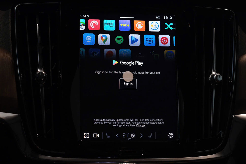 Google Automotive | tích hợp ứng dụng trên xe Volvo