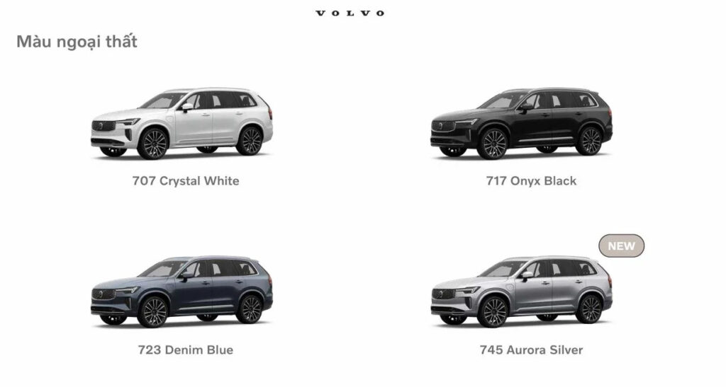 Volvo XC90 Plug-in Hybrid Ultra 2026 6 Volvo XC90 Plug-in Hybrid Ultra 2026 Màu Ngoại Thất xe Volvo XC90 T8